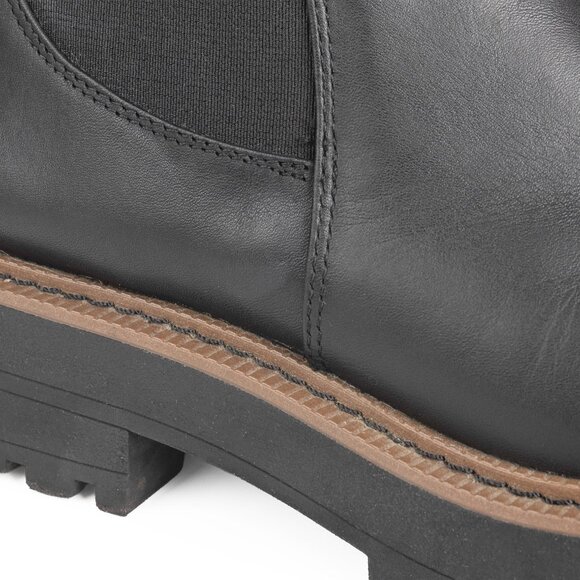 Sam Edelman Black Leather Laguna Weatherproof Lug Boots Sz 7M / EU 37 - Picture 9 of 12